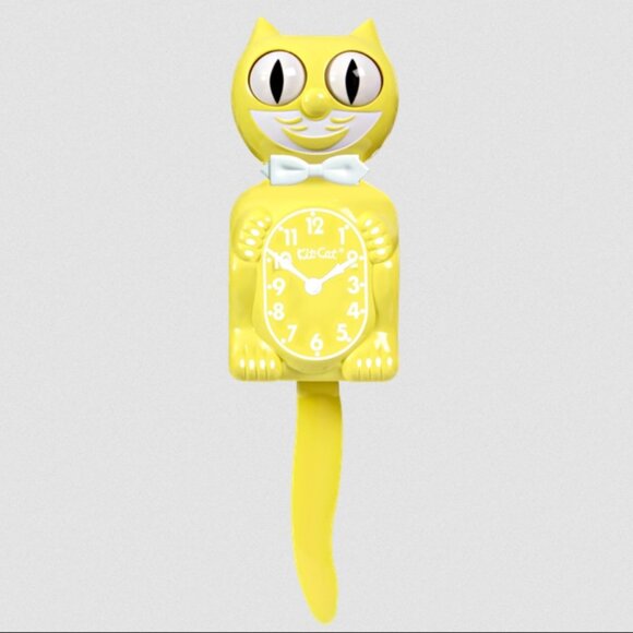 Spring Daffodil yellow Kit-Cat Klock Clock - Picture 2 of 3
